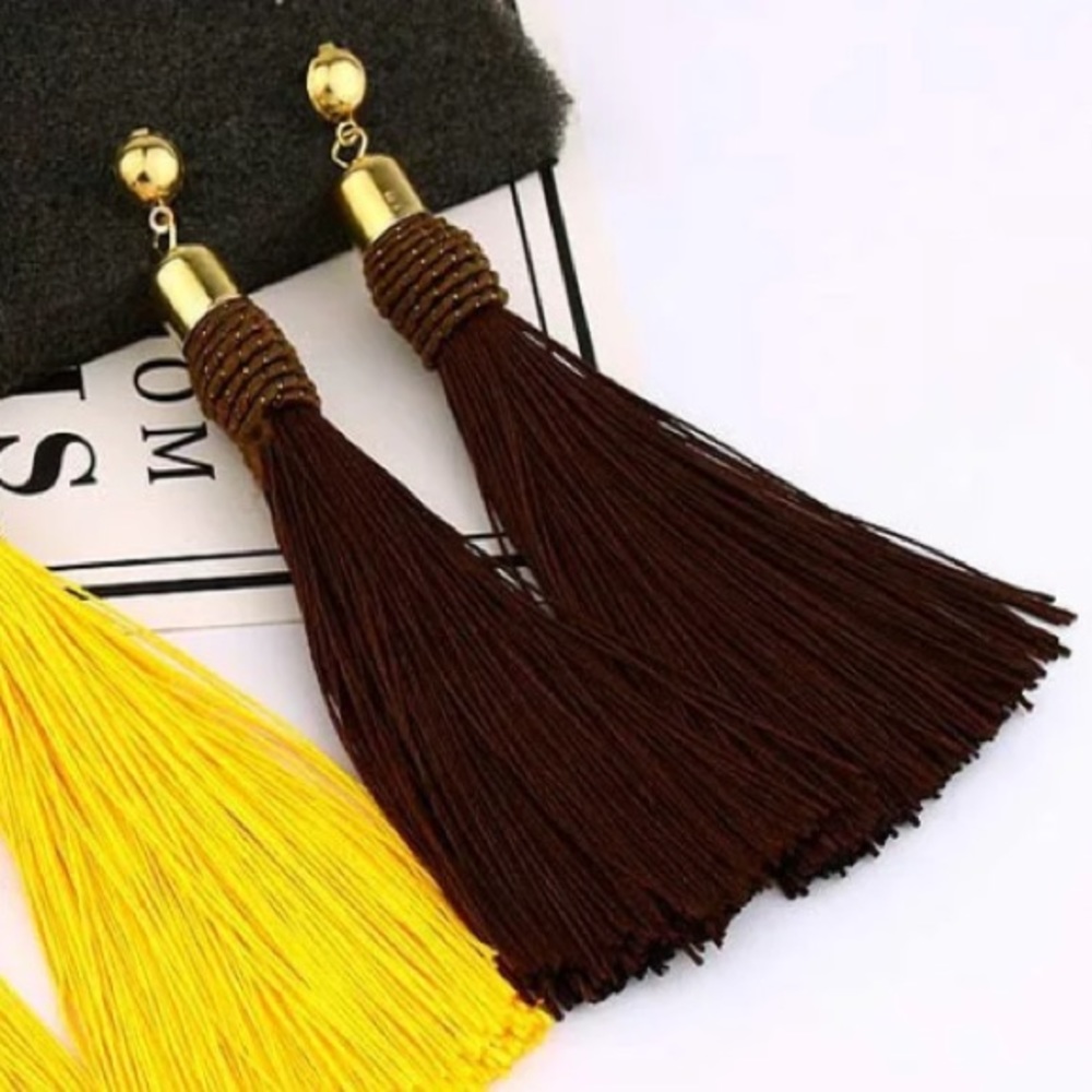 🔴5/$15⚠️𝗖𝗟𝗘𝗔𝗥𝗔𝗡𝗖𝗘⚠️Brown Earrings NEW - Picture 7 of 7